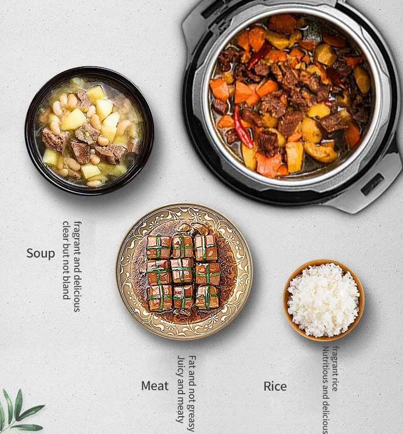 Smart Household Kitchen Appliance Large Stainless Steel Multifunction Electric Pressure Cooker