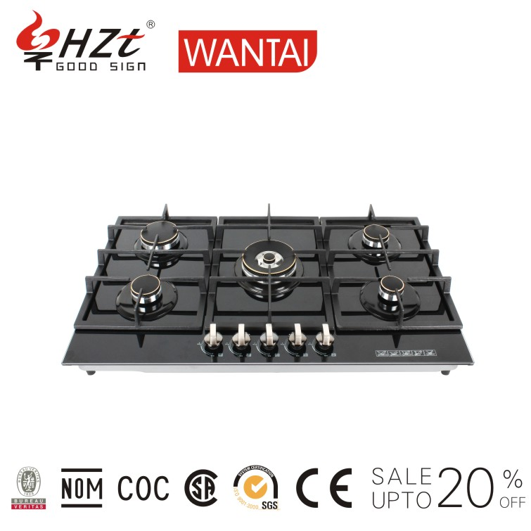 Smart Kitchen Appliance Table Cooker Gas Stove Hob Bulit-in 5 Burners