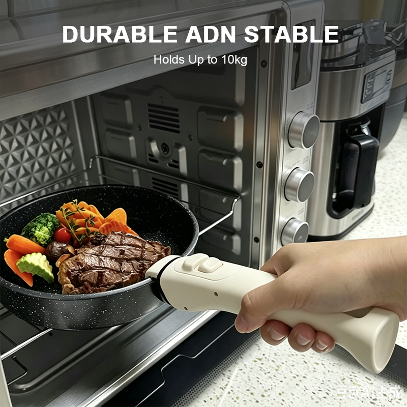 Strong Softel Plastic Nonstick Cookware Set Cast Iron Sizzling Steak Plate Detachable Removable Pan Handle for Cooking