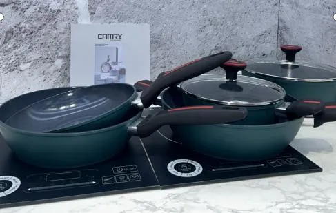 Green Color Forged Aluminum Cookware Set Item 1