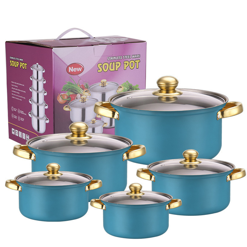 American Amazon Cooks Essentials Non Toxic Stainless Steel Cooking Pot Pink Kitchen Cookware