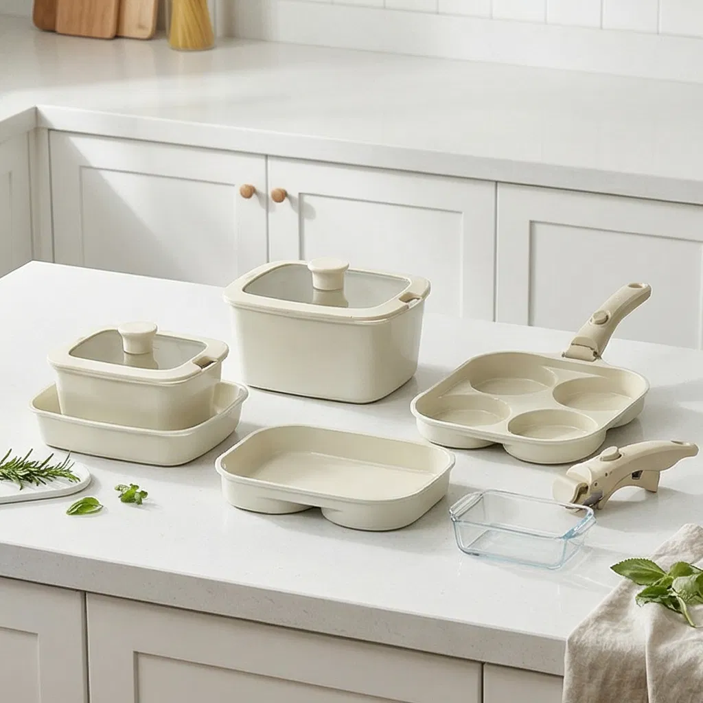 Granite Nonstick Cookware Set - Pfoa-Free for Healthy Cooking