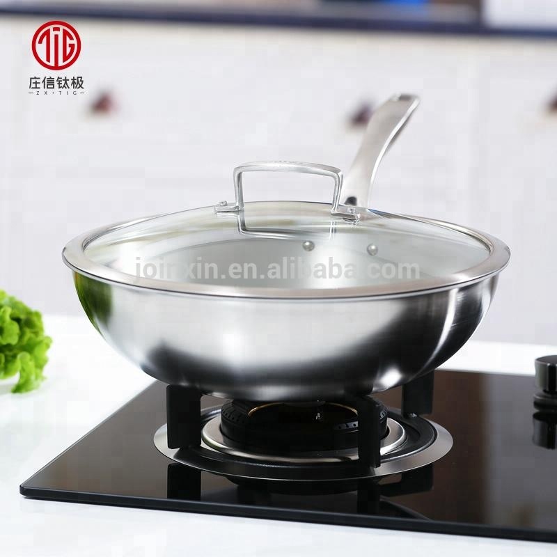 New Kitchenware Multipurpose Cooking Pot Set Professional Restaurant Chef Titanium Frying Pan