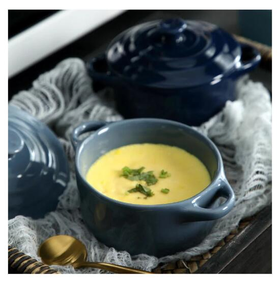Multi-Function Stoneware Casserole Hot Pot Mini Ceramic Casserole with Lid