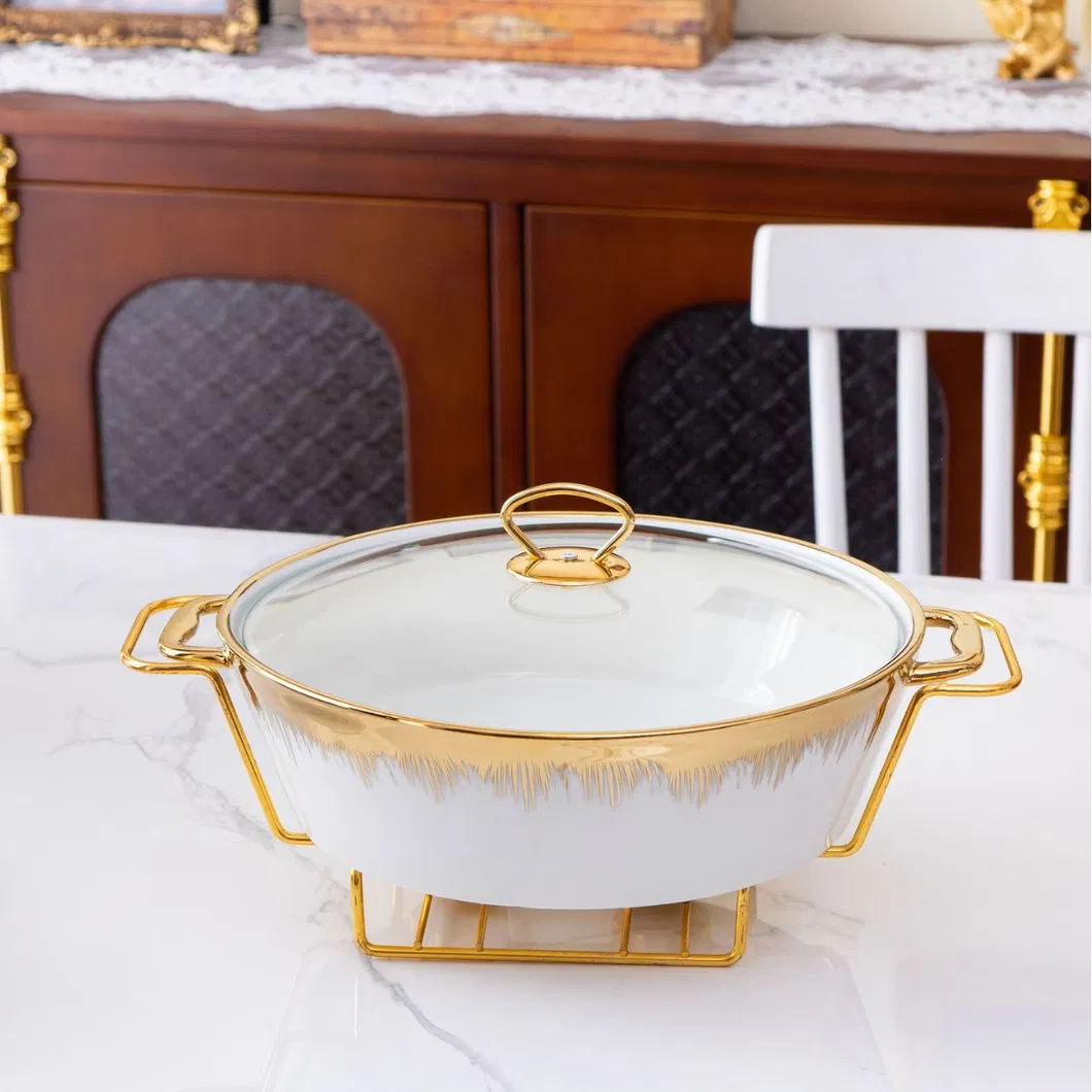 Rectangular Porcelain Casserole Trays Ceramics Chafers, and Buffet Sets Mi29697