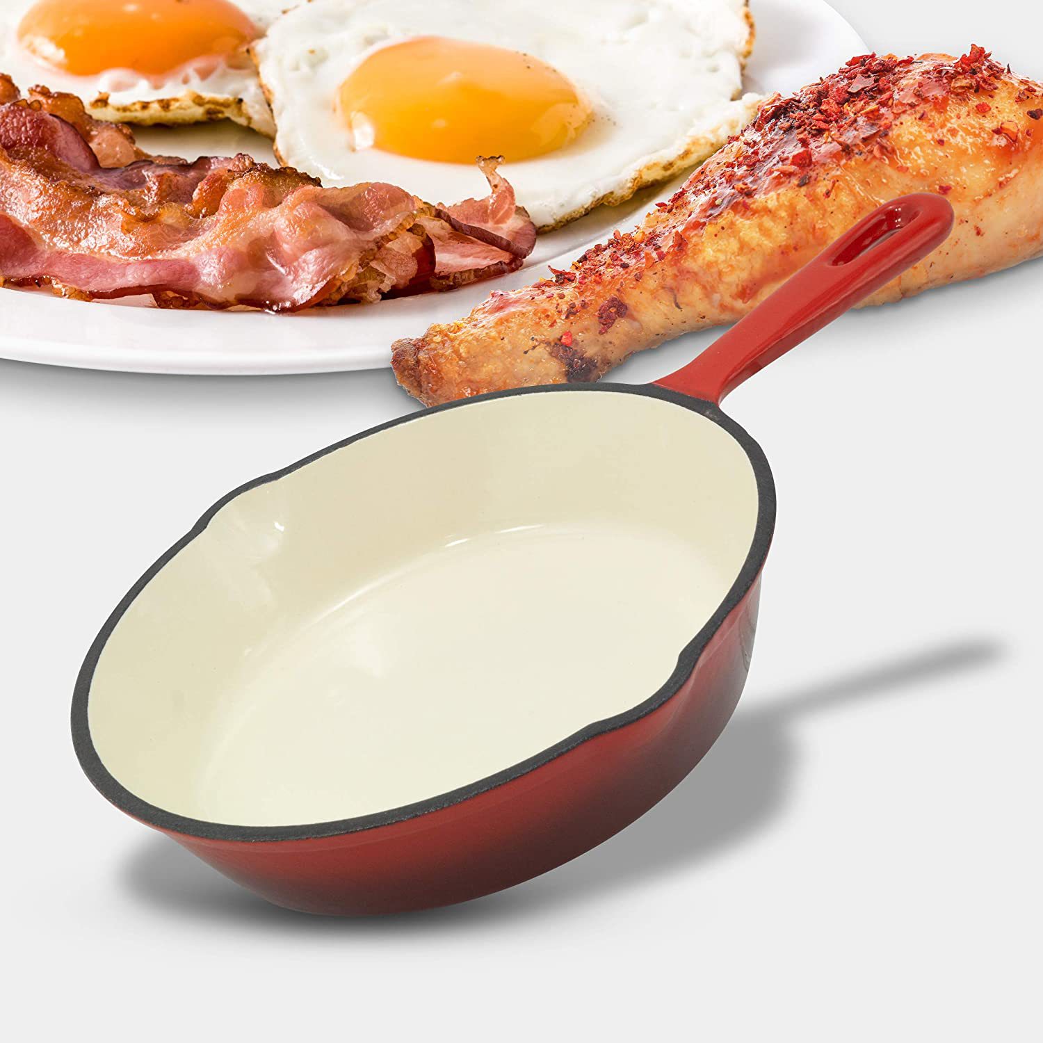 Enamel pan close up