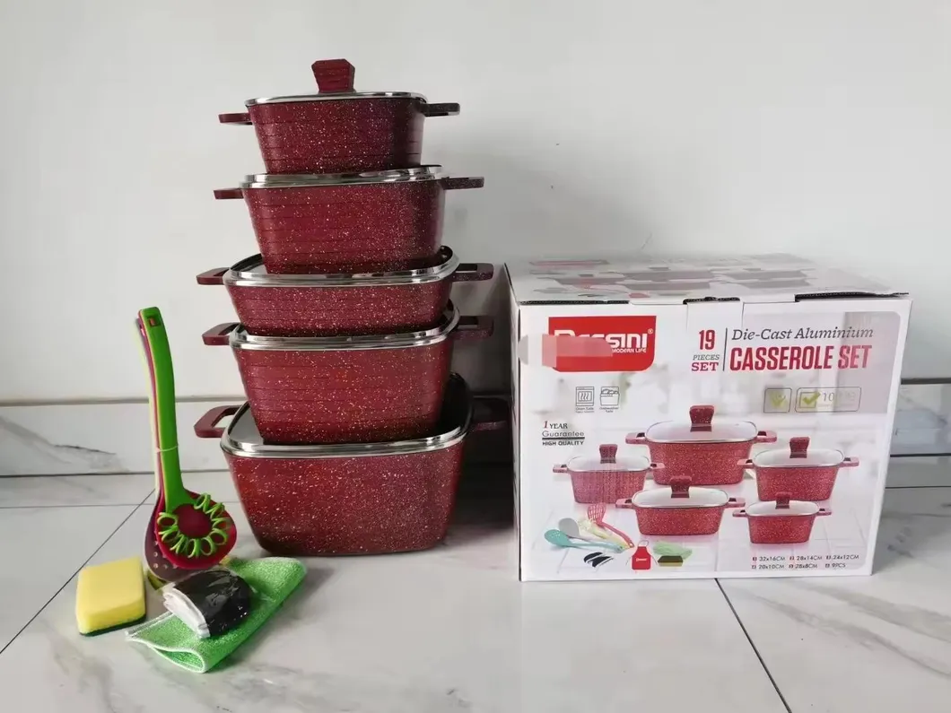 Wholesale Panelas Kitchen Ware Non Stick Aluminium Cooking Pot Die Cast Aluminum Cookware Set