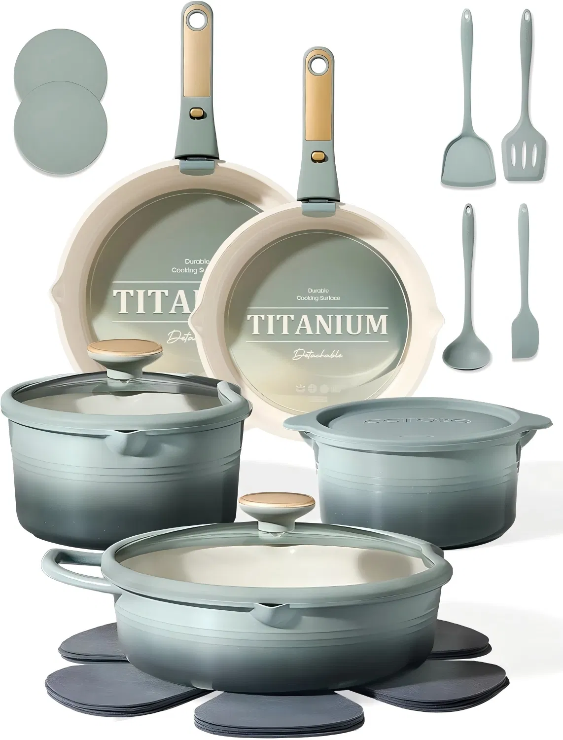 20PCS Titanium Cookware Set Spec
