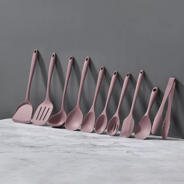 Flexible Non Toxic Silicon Cookware Manufacturing Customizable Easy to Clean Thickened Silicone Cooking Utensils Set