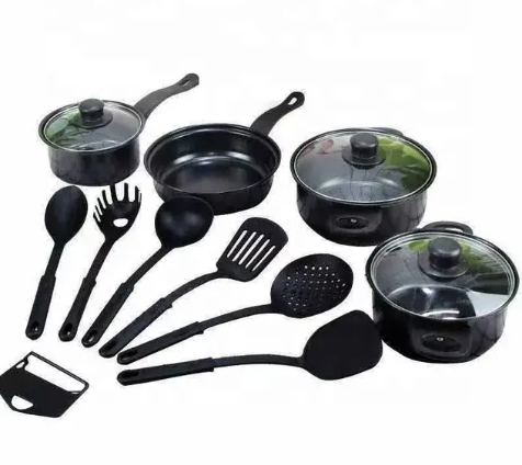 13 Piece Kitchen Non-Stick Pots and Pans Set Non Stick Aluminum Cookware Set with Ceramic Coating Pots and Frying Pans