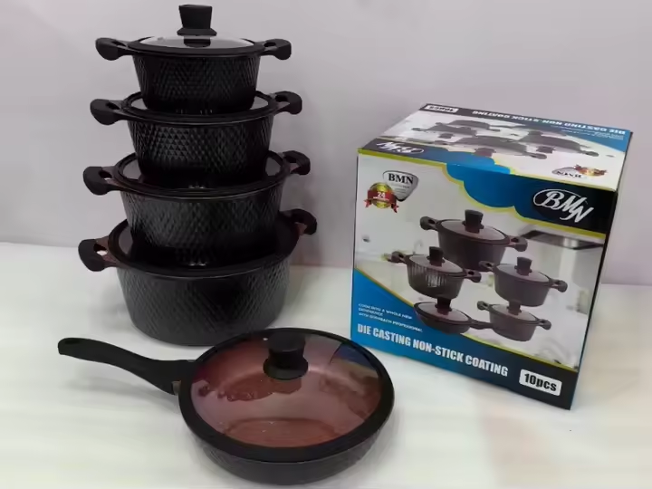 High Performance Professional 10 Pcs Non Stick Kitchen Set for Home Chef Restaurant Quality Results
