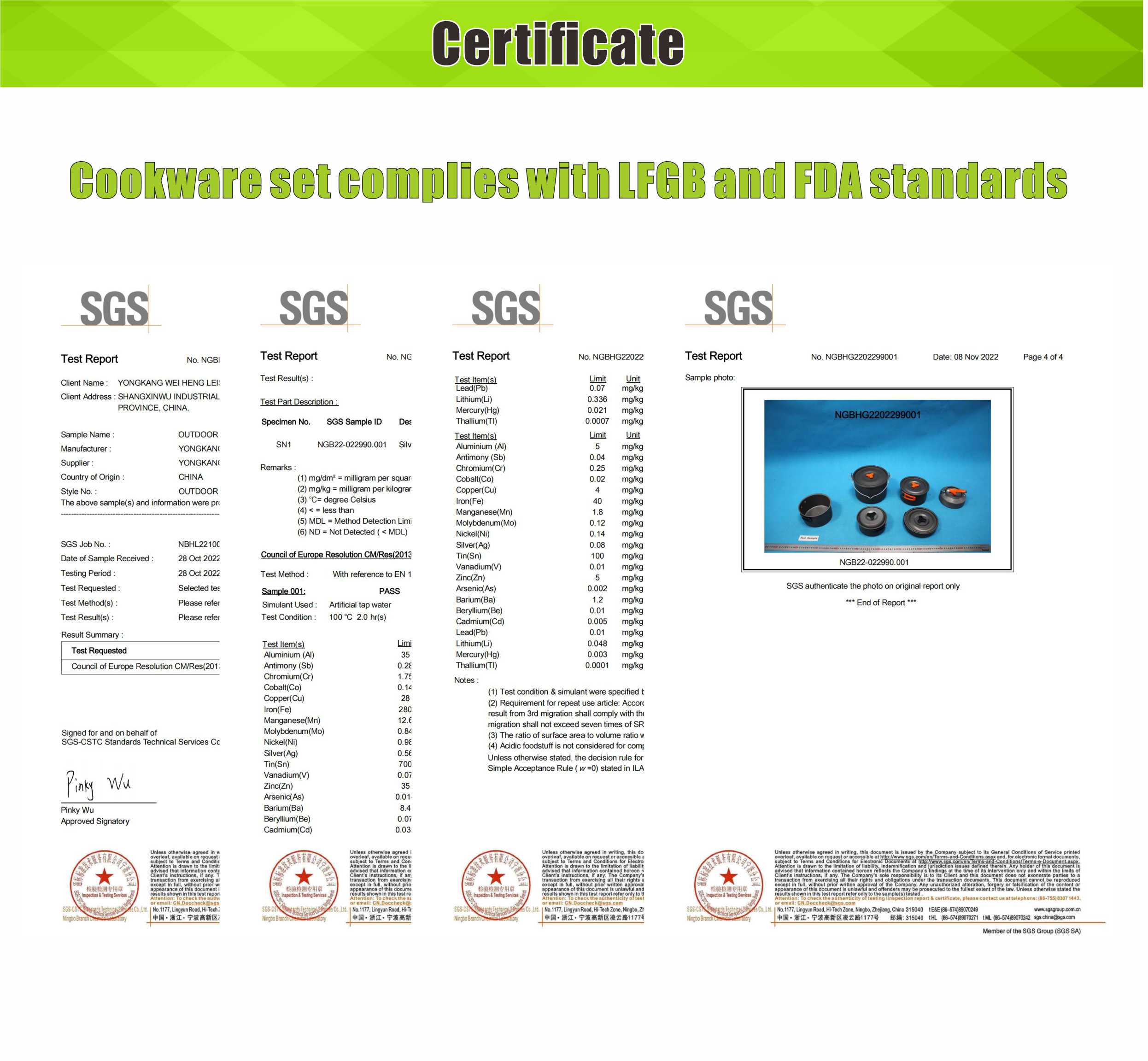 STARCAMP Cookware Set with Carry Bag