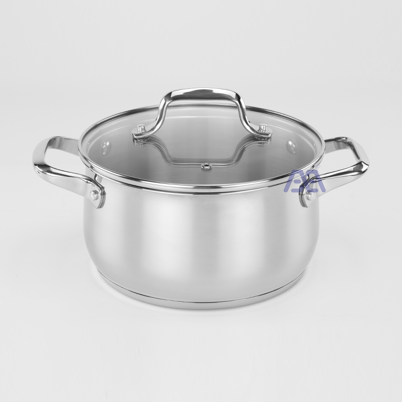 AXA Stainless Steel Pots and Pans Set Ceramic Nonstick, 4 Pcs Professional Home Chef Kitchen Cookware Set Free of PTFE/PFOA/PFAS