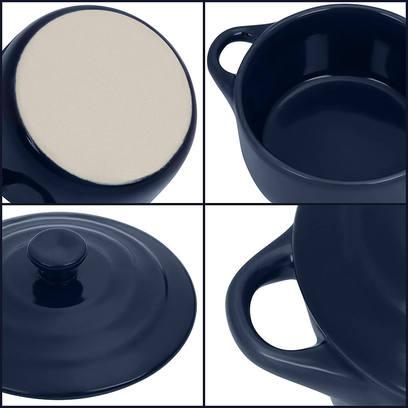 Stoneware Pots and Pans Reusable Ceramic Casserolepots Kitchen Ceramic Casserole