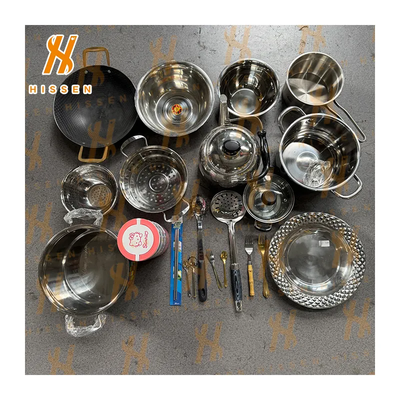 Utensilios De Cocina Acero Inoxidable Juego De Ollas Wholesale Stainless Steel Set