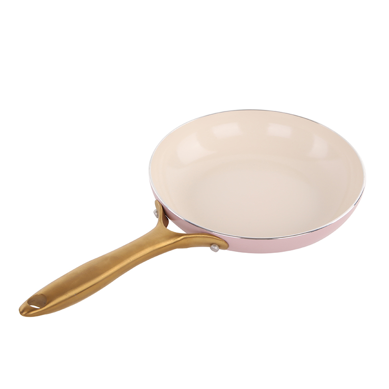 8PCS Pink Ceramic Aluminum Nonstick Cookware Cooking Pot Set with Induction Bottom