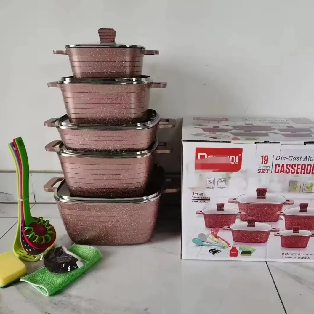 Wholesale Panelas Kitchen Ware Non Stick Aluminium Cooking Pot Die Cast Aluminum Cookware Set