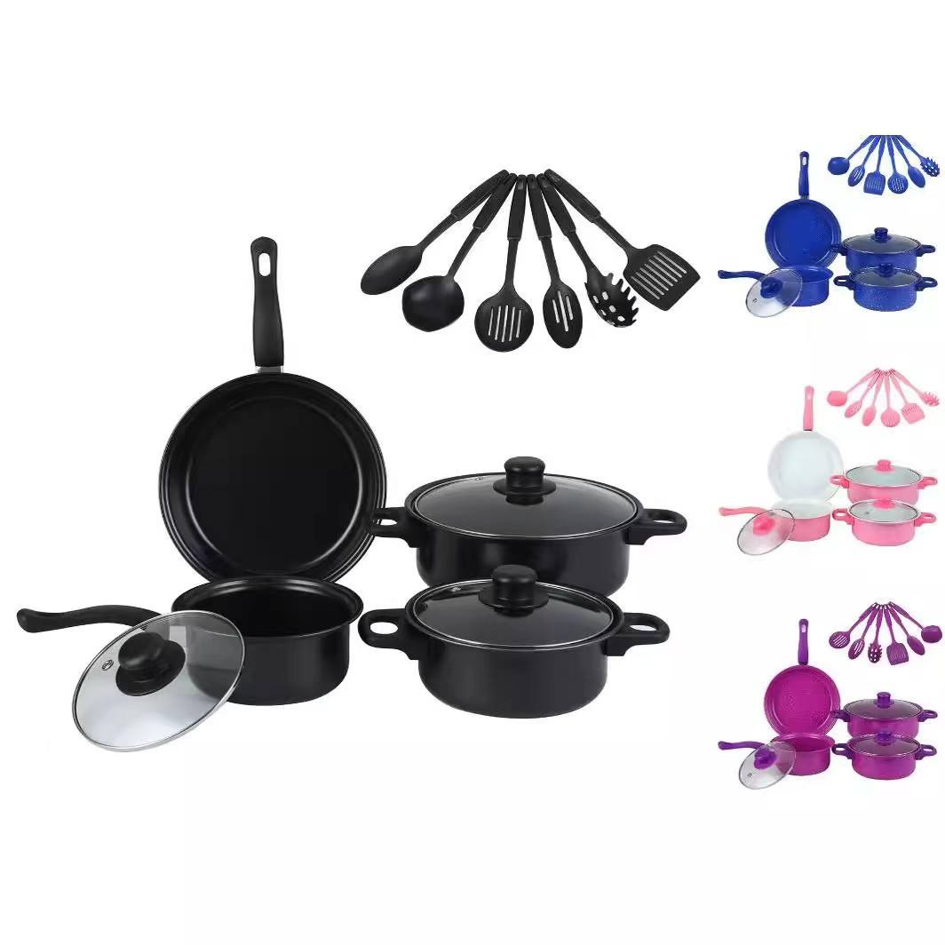 Wholesale Nonstick Cookware 13 Piece Set Cookware Stock Pot Stew Pan Frying Pan Multi-piece Kitchen Cookware Set