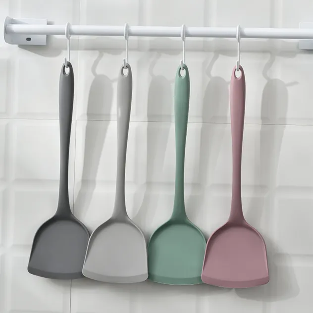 Flexible Non Toxic Silicon Cookware Manufacturing Customizable Easy to Clean Thickened Silicone Cooking Utensils Set