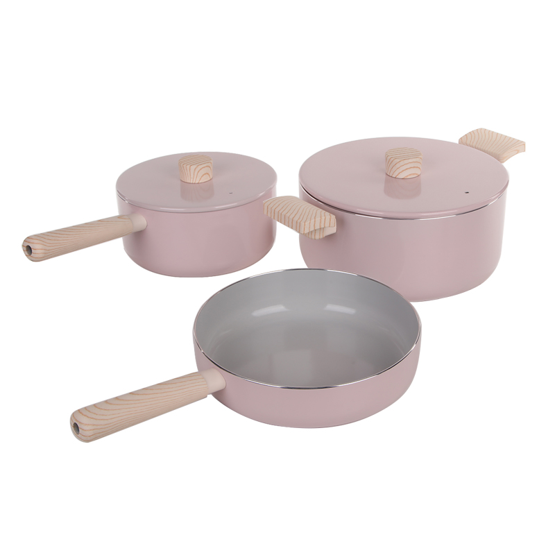 Cookware Supplies Nonstick Cookware Set 24cm Frying Pan Ceramic Aluminum Cooking Pot Sets