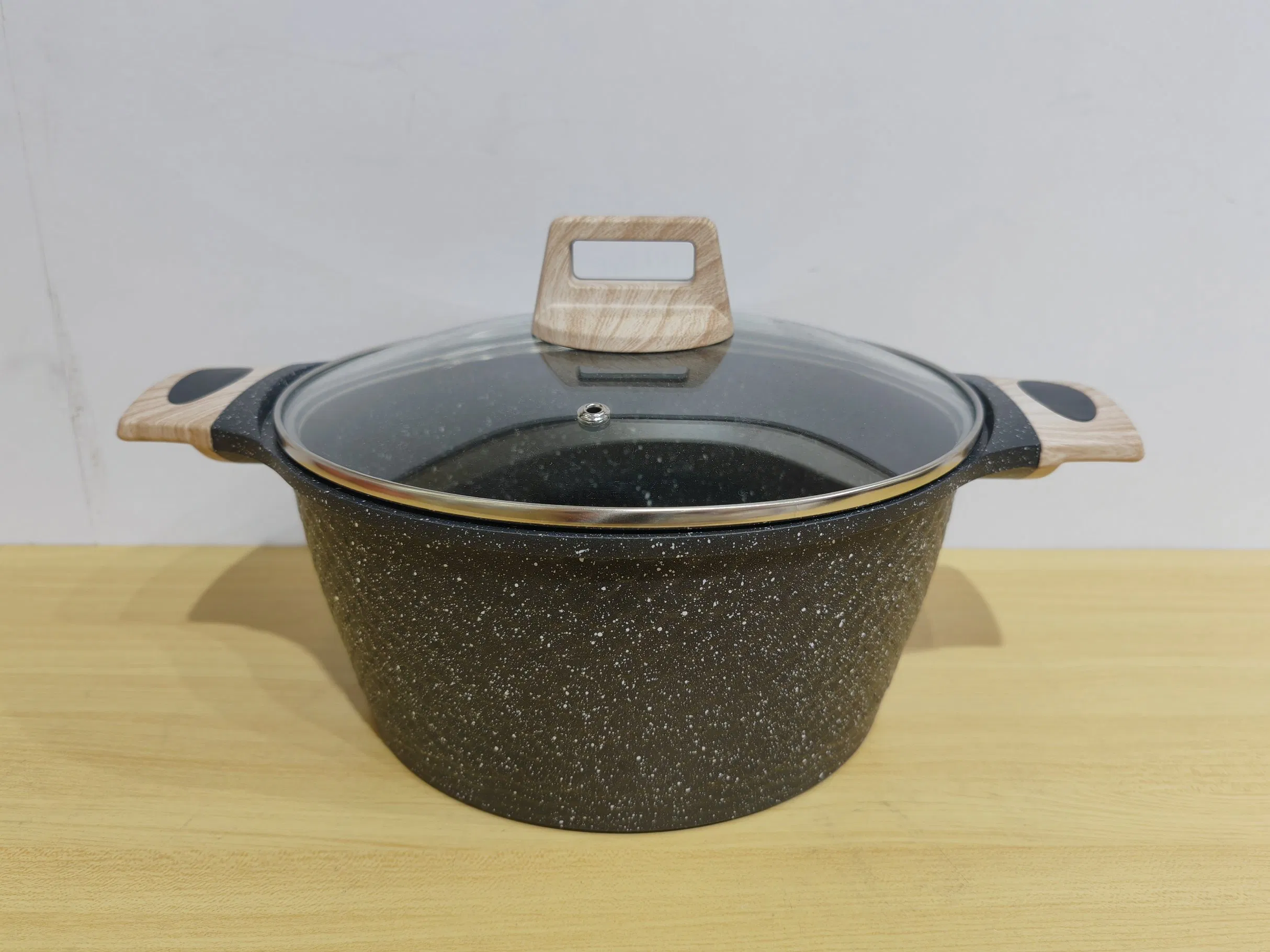 Kitchen Ceramic Pot Pan Frying Saucepan Saute Stay-Cool Handles Nonstick Cookware Set
