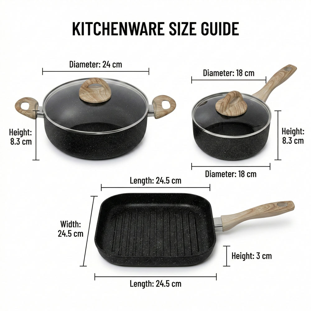 E-Top Non Stick Frying Pan Cooking Pot Stock Pot Ceramics Cookware Sets High Quality Kitchen Cookers Commercial Pot for Cooking