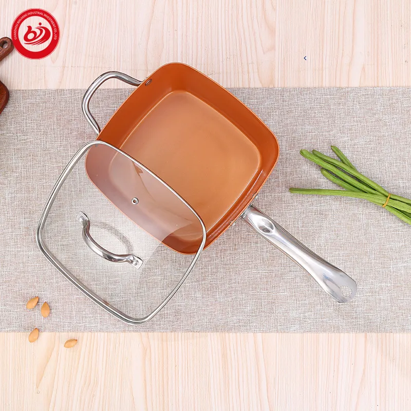 Household Business Kitchen Gift European and American Copper Induction Bottom Gift Non-Stick Pan Cookware Set
