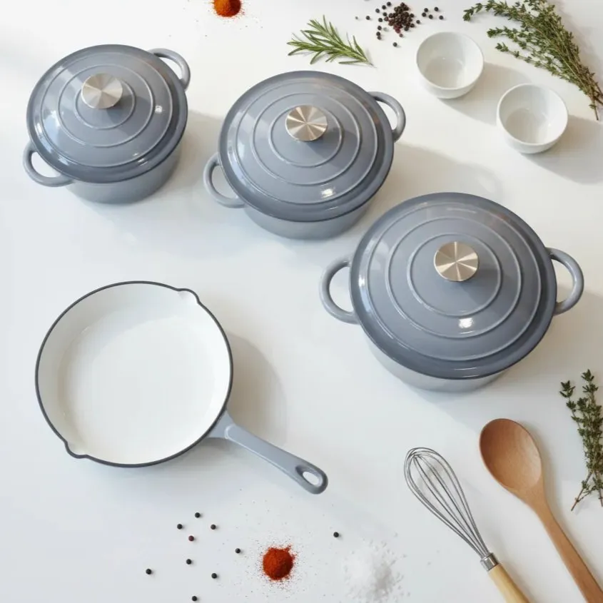 Durable 4-Piece Camping Cookware Set - Oven Safe & Dishwasher Safe