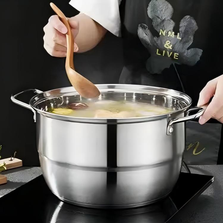 28-36cm Cookware Set Multi-tier Stainless Steel Steamer Pot Stackable Vegetable &amp; Seafood Steamer with Handles for All Stoves