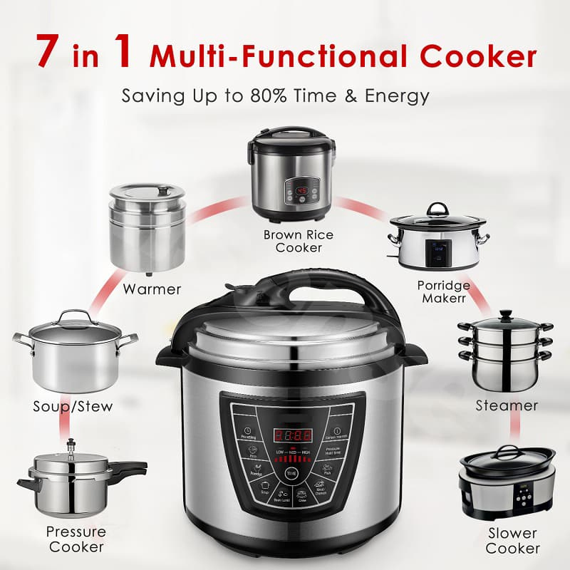 More in 3L 4L 5L 6L 8L 10L 12L Sizes Electric Smart Pressure Cooker for Complete Home Kitchen Appliance Versatility