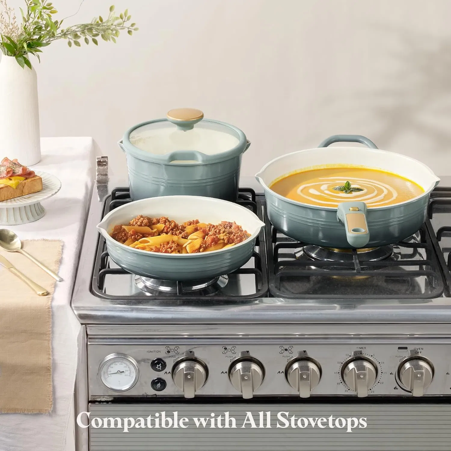 20PCS Titanium Cookware Set Handle