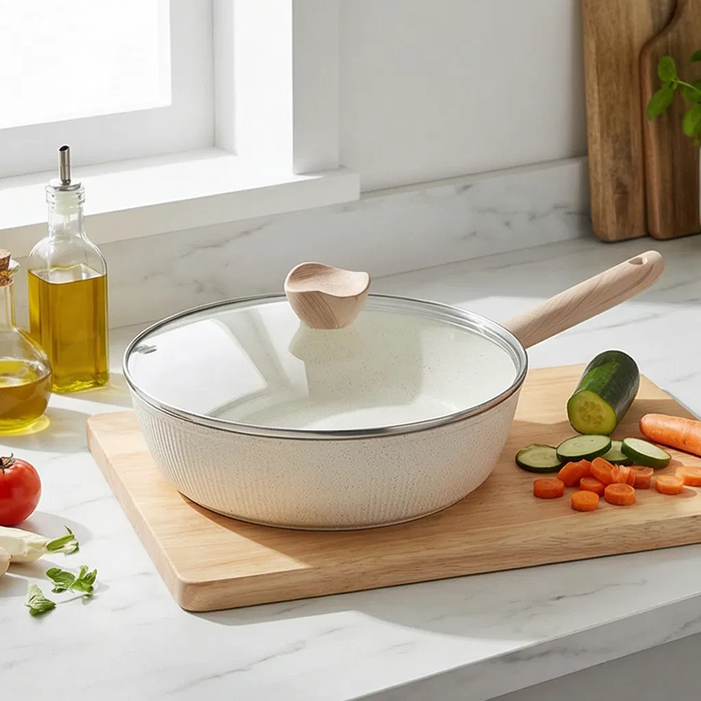 Dishwasher Safe Nonstick Aluminum Skillet Deep Frying Pan Cookware