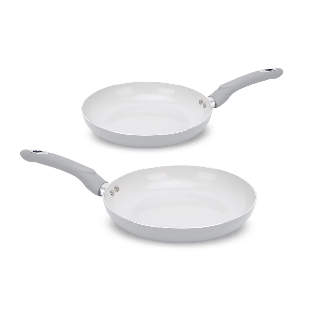 High Quality Pressed Aluminum Non Stick Ceramic Casserole Fry Pan Cookware Sets with Milk Pot