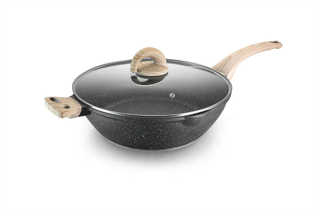 Luxury New Cooking Pot Kitchen Fry Pan Casserole Granite Ceramic Cookware Set