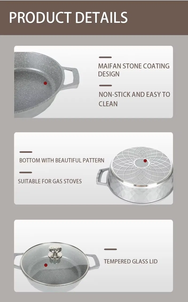 Diamond 10PCS Pots and Pans Set Nonstick Granite Induction Aluminum Cookware Sets