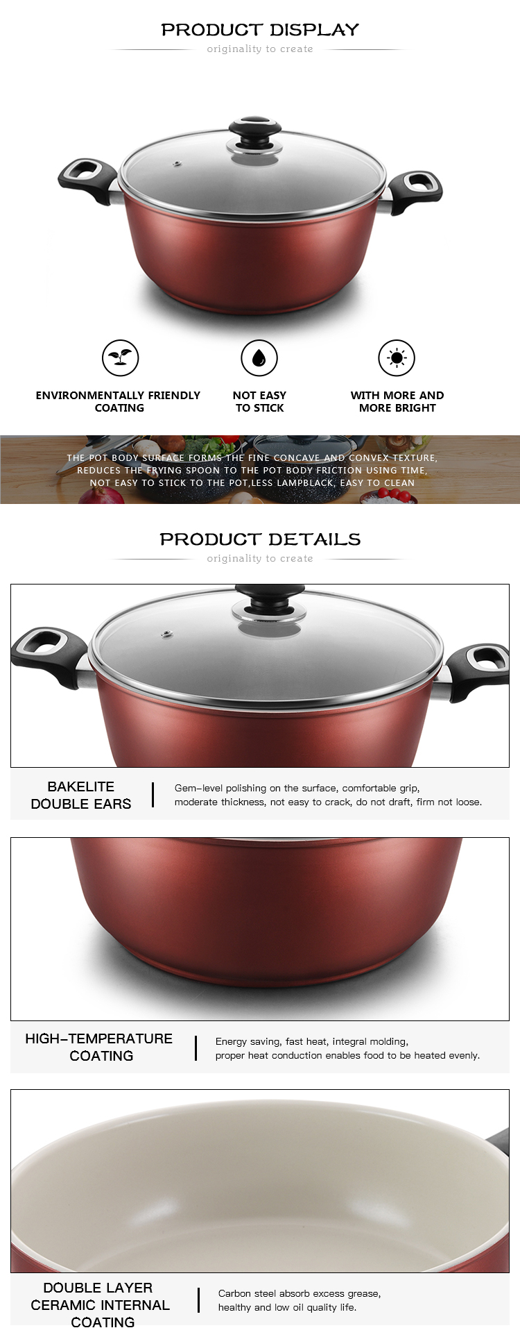 Cookware details and coating specification