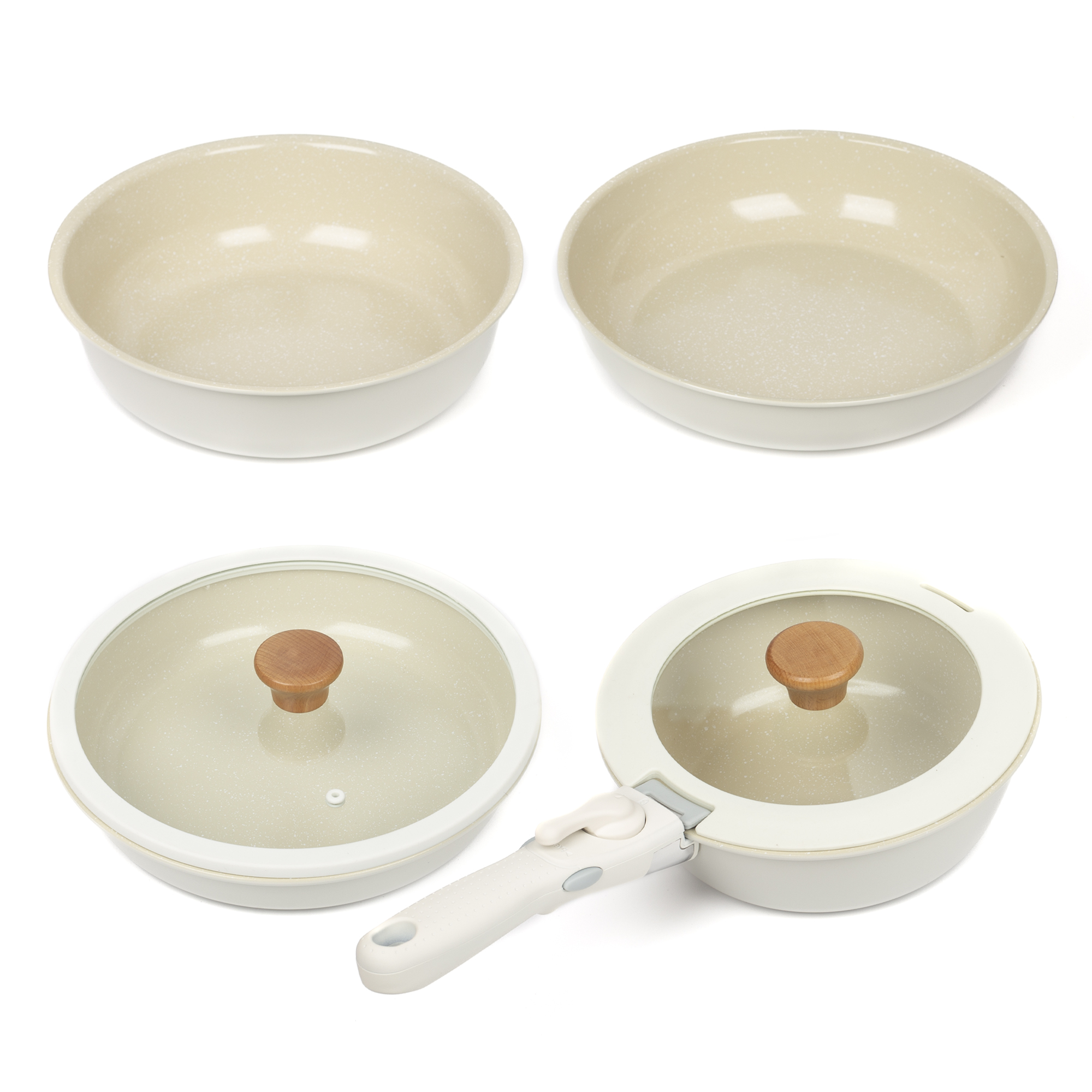 High Quality Removable Handle Pan, Cookware Sets Non Stick Ceramic Aluminum Cooking Pots and Pans Wholesale Kitchen Cookware Set