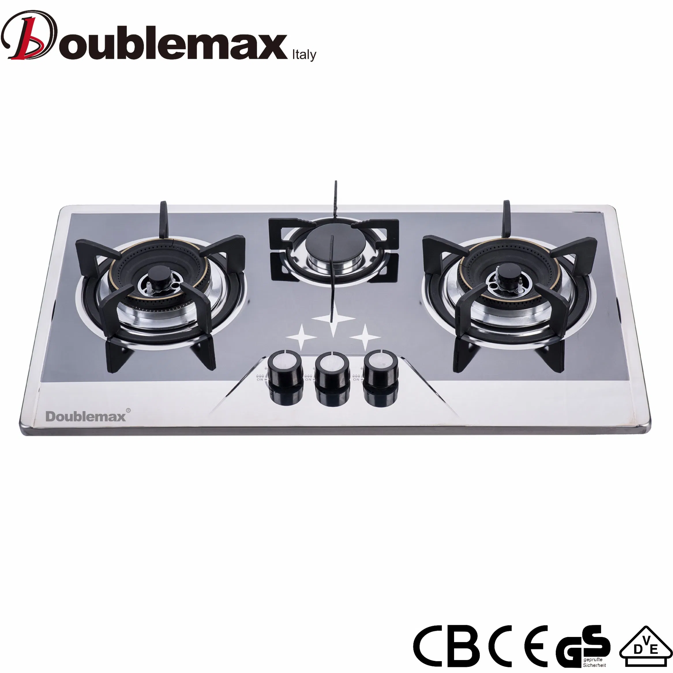 Smart Kitchen Appliance Built in Stainless Steel 3 Burner Gas Stove