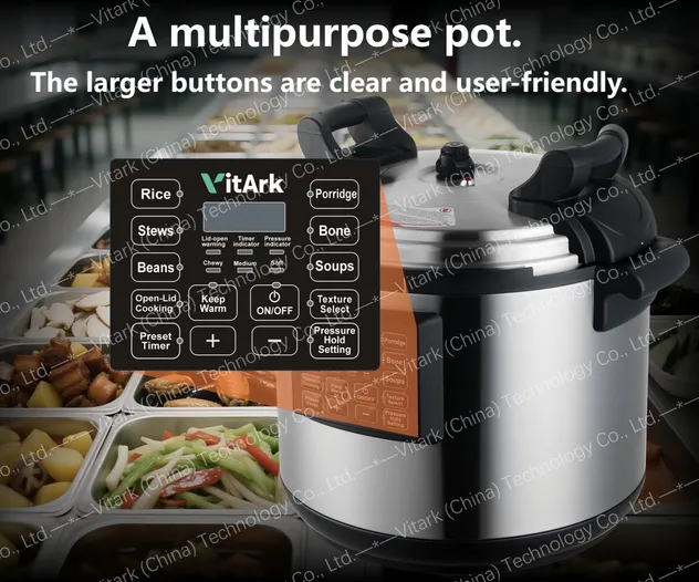 Large Capacity Wholesale Smart Digital Kitchen Industrial Electric Pressure Cooker for Hotels, Suitable for Quick Stewing of Beef, Chicken, and Bone Soup