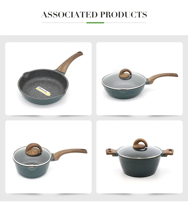 Wholesale Nonstick Pots and Pans Set Induction Cooking Set Granite Cookware Set