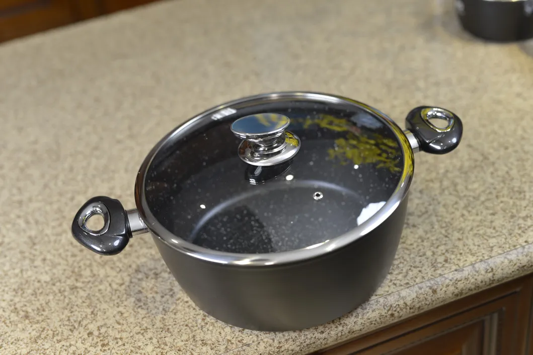 High Quality Forged Aluminum Soup Pot Sautepan Milk Pot Kitchen Cookware Set with Induction Bottom