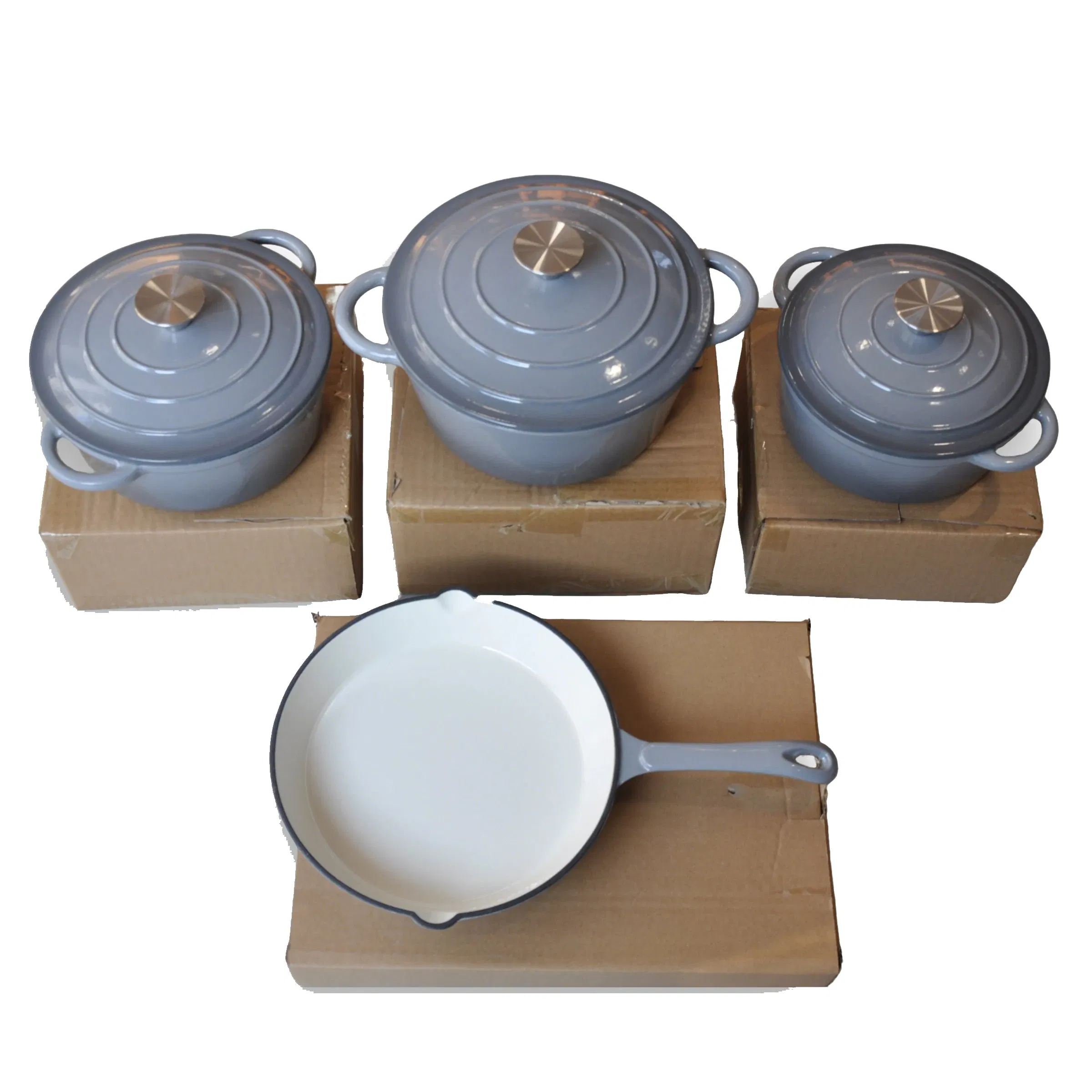 Durable 4-Piece Camping Cookware Set - Oven Safe &amp; Dishwasher Safe
