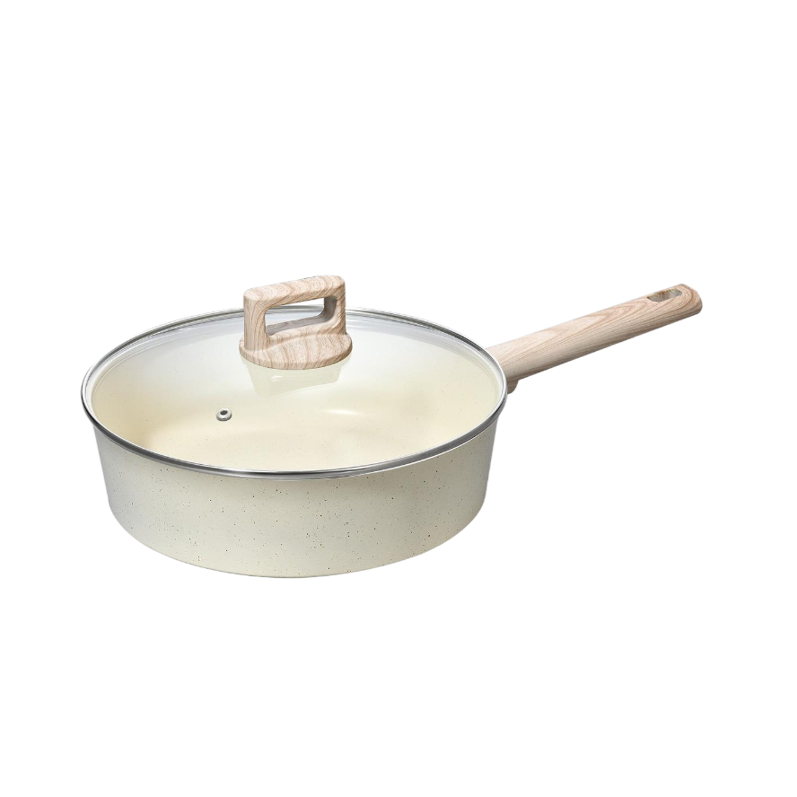Factory Outlet Casserole Cookware Set Sauce Fry Pan Kitchen European Ceramic Marble