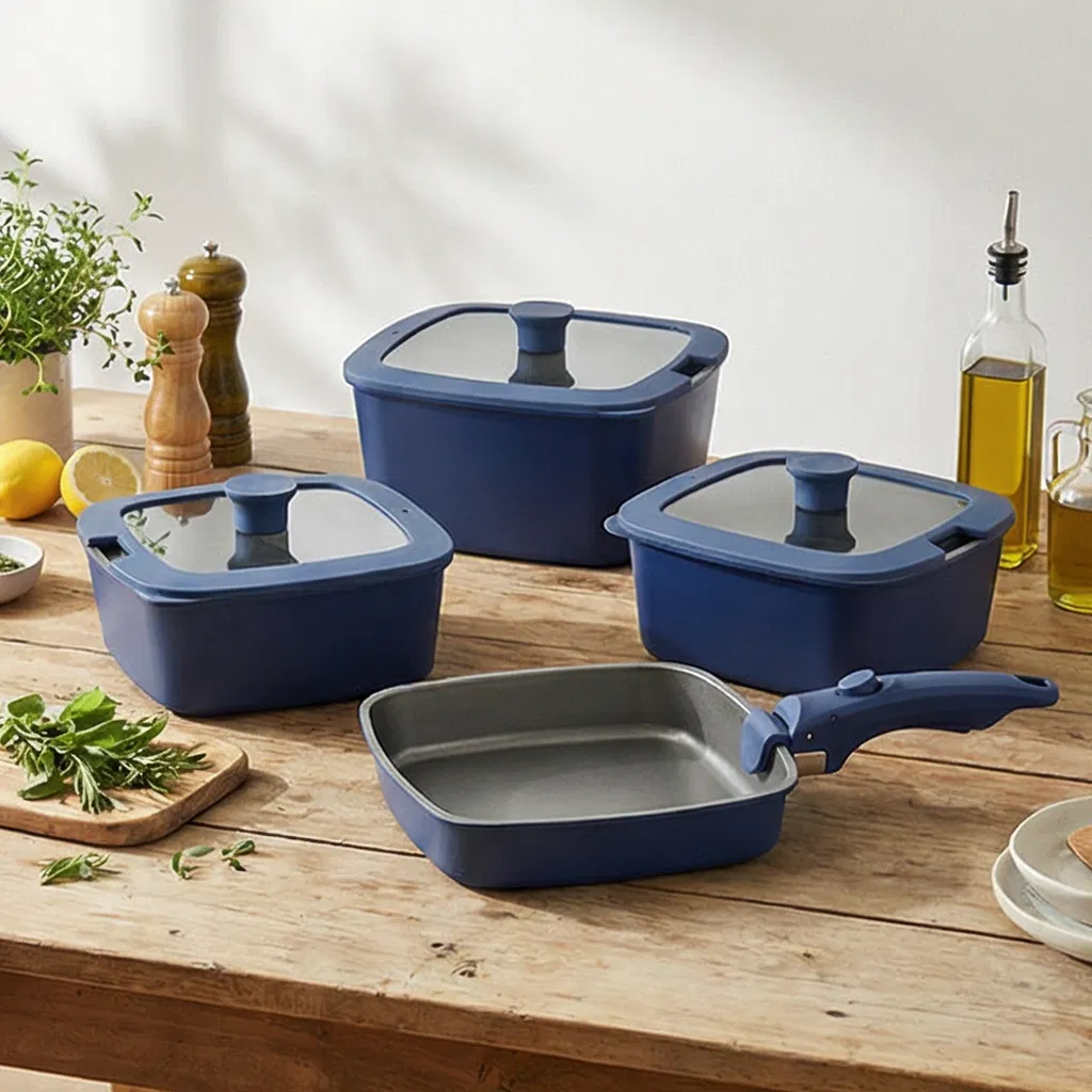 Space-Saving Detachable Handle Cookware Set Detail 2