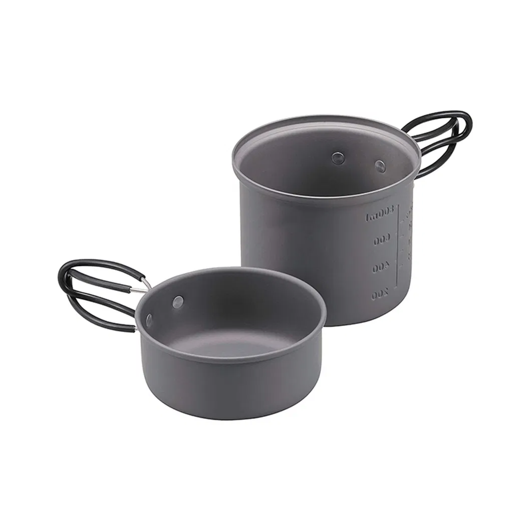 Camping Cooker Set Aluminum Hard Anodized Outdoor Cookware with Storage Bag Wyz16053