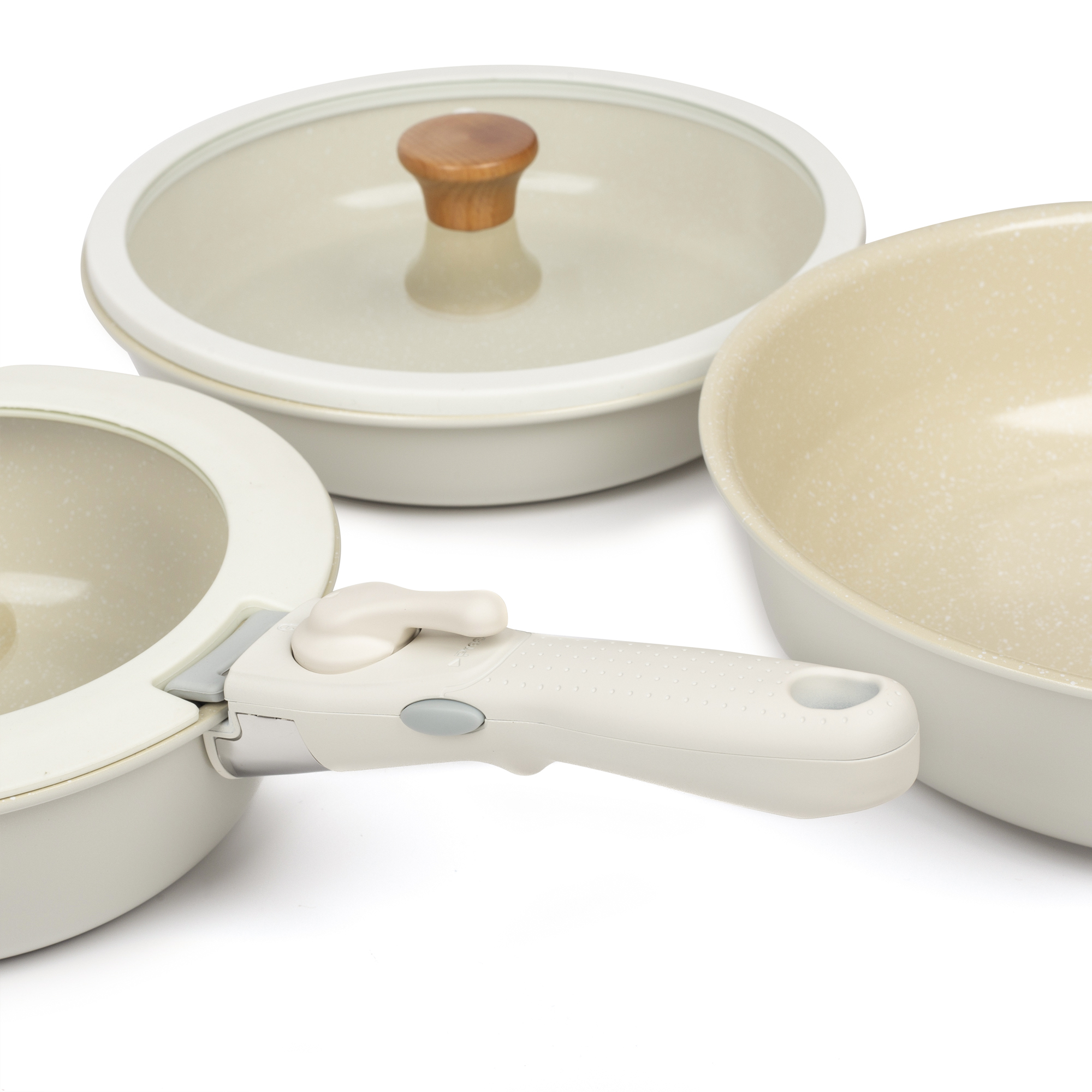 High Quality Removable Handle Pan, Cookware Sets Non Stick Ceramic Aluminum Cooking Pots and Pans Wholesale Kitchen Cookware Set
