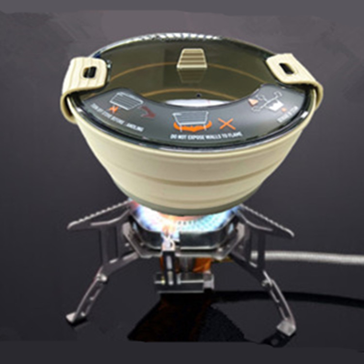 Environmentally Friendly Outdoor Camping Cookware Set Easy to Carry Folding Kettle Boiling Kettle Camping Portable Tableware