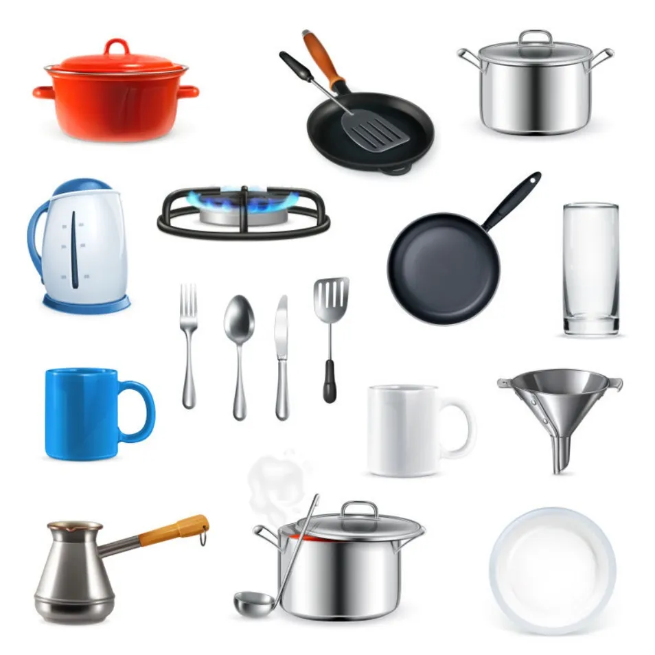 Durable High Quality Stainless Steel Kitchen Cookware Set for Home Use