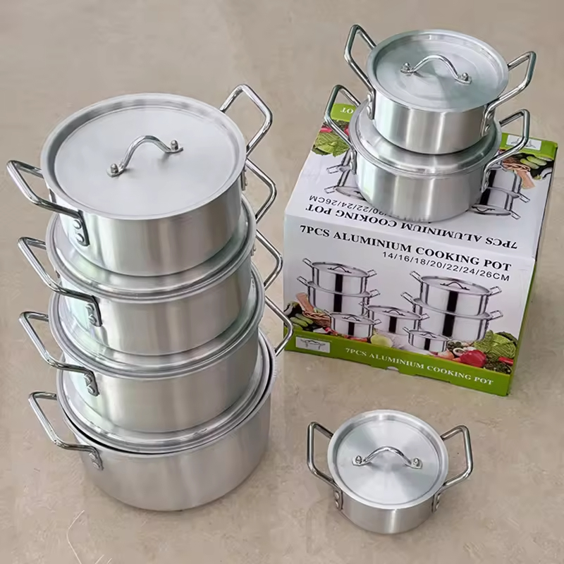 Stainless Steel 12-Piece Pot Set Kitchen Cooking Pots and Pans Kitchen Cooking