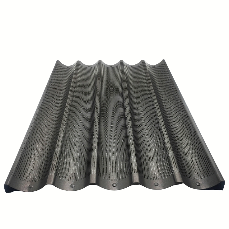 Pfas Free American Size PTFE Coated Non-Stick Baguette Pan with 5 Channels, 5 Long Glazed Aluminium French Bread Pan Made in China